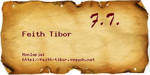 Feith Tibor névjegykártya